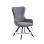 Стул DikLine 333 поворотный TW09 светло-серый, ножки черные