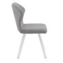Стул DikLine 339 поворотный B22 GREY, ножки белые