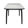 Стол DikLine MK15 Керамика Белый мрамор/подстолье черное/опоры черные