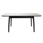 Стол DikLine MK15 Керамика Белый мрамор/подстолье черное/опоры черные