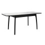Стол DikLine MK15 Керамика Белый мрамор/подстолье черное/опоры черные