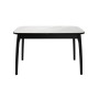 Стол DikLine MK15 Керамика Белый мрамор/подстолье черное/опоры черные
