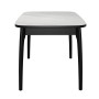 Стол DikLine MK15 Керамика Белый мрамор/подстолье черное/опоры черные