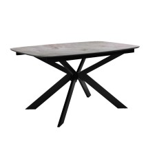 Стол DikLine BK140 Керамика Italian Grey (глянец серый)/подстолье черное/опоры черные