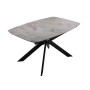 Стол DikLine BK140 Керамика Italian Grey (глянец серый)/подстолье черное/опоры черные Стол DikLine BK140 Керамика Italian Grey (глянец серый)/подстолье черное/опоры черные