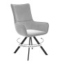 Стул DikLine 289 поворотный E28 светло-серый, ножки черные