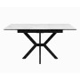 Стол DikLine DI100 Мрамор Кристал белый/опоры черные (2уп.)