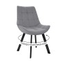Стул DikLine 263 поворотный, B22 GREY, ножки черные