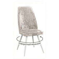 Стул DikLine 327 поворотный M02 бежевый, ножки белые