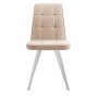 Стул DikLine 207 B03 BEIGE, ножки белые