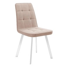 Стул DikLine 207 B03 BEIGE, ножки белые