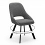 Стул DikLine 247 поворотный, BL13 серый, ножки черные