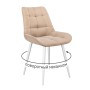 Стул DikLine 226 поворотный B03 BEIGE, ножки белые