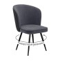 Стул DikLine 348 поворотный P15/L15 серый, ножки черные