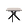 Стол DikLine DKB110, Керамика Krater Perla (бежевый матовый)/подстолье черное/опоры черные