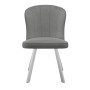 Стул DikLine 219 поворотный, B22 GREY, ножки белые