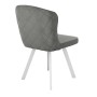 Стул DikLine 219 поворотный, B22 GREY, ножки белые