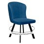 Стул DikLine 219 поворотный, B8 BLUE, ножки черные