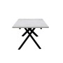 Стол DikLine DX140 Хромикс белый/опоры черные (2 уп.)