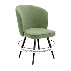 Стул DikLine 348 поворотный P10/L08 зеленый, ножки черные