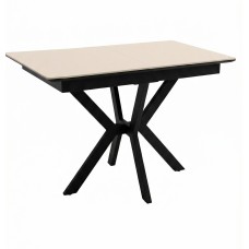 Стол DikLine DI100 Текстиль бежевый/опоры черные (2уп.)
