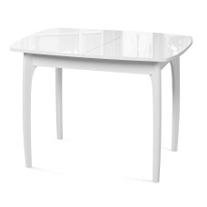 Стол DikLine M15 белый/стекло белое optiwhite