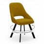 Стул DikLine 247 поворотный, BL08 горчица, ножки черные