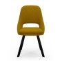 Стул DikLine 247 поворотный, BL08 горчица, ножки черные