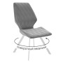Стул DikLine 243 B22 GREY поворотный/ ножки белые