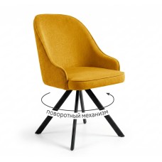 Стул DikLine 266M поворотный, P08/L07 горчица, ножки черные