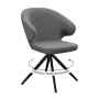 Стул DikLine 356 поворотный E31 серый, ножки черные