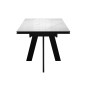 Стол DikLine SKM110 Керамика Carrara Gloss (мрамор глянец белый)/подстолье черное/опоры черные
