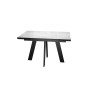 Стол DikLine SKM110 Керамика Carrara Gloss (мрамор глянец белый)/подстолье черное/опоры черные