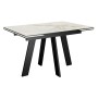 Стол DikLine SKM110 Керамика глянец Ostra Bianco (мрамор глянец белый)/подстолье черное