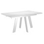 Стол DikLine SKM140 Керамика Белый мрамор/подстолье белое/опоры белые (2 уп.)
