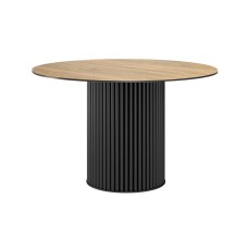 Стол DikLine AKR120 Керамика древесная OAKWOOD HONEY/подстолье черное/опоры черные (2 уп.)