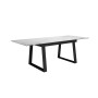 Стол DikLine DKZ160 Керамика Tianshan White (белый полуглянец)/подстолье черное/опоры черные (2 уп.)