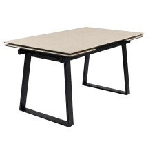 Стол DikLine DZ160 Текстиль бежевый/черные (2 уп.)