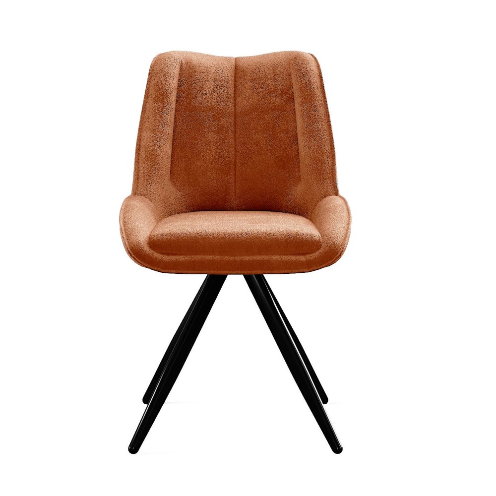 Стул DikLine 504 поворотный BL07 терракотовый, ножки черные