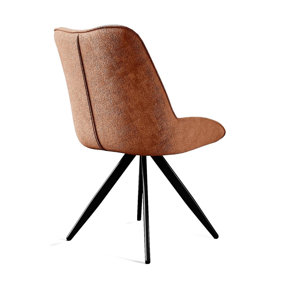 Стул DikLine 504 поворотный BL07 терракотовый, ножки черные