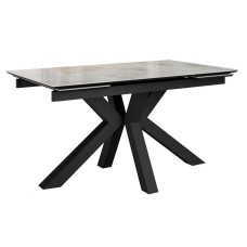 Стол DikLine SFE140 Керамика Italian Grey (глянец серый)/подстолье черное/опоры черные (2 уп.)