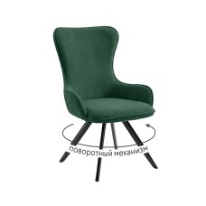 Стул DikLine 333 поворотный TW14 зеленый, ножки черные