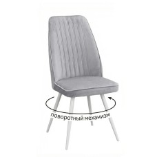 Стул DikLine 327 поворотный B22 GREY, ножки белые