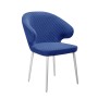 Стул DikLine 355 микровелюр Z20 синий/ ножки белые