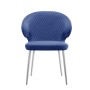 Стул DikLine 355 микровелюр Z20 синий/ ножки белые