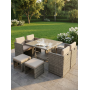 Комплект садовой мебели трансформер COMO бежевый — 8 мест для гостей