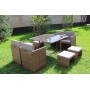 Комплект садовой мебели трансформер COMO коричневый — 8 мест для гостей