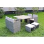 Комплект садовой мебели трансформер COMO бежевый — 8 мест для гостей
