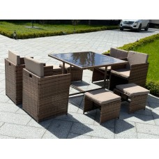 Комплект садовой мебели трансформер COMO, коричневый