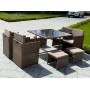 Комплект садовой мебели трансформер COMO коричневый — 8 мест для гостей